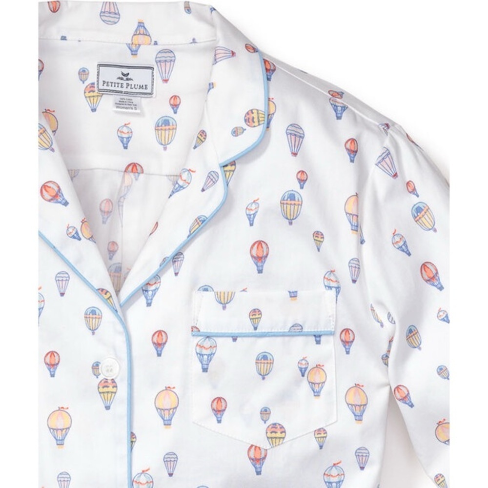PETITE PLUME Bon Voyage Kids Chemical Free Flame Resistant Pajama Set Size 10 - Picture 2 of 8